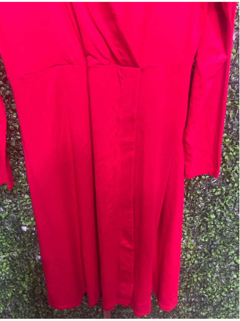 Women's PURE COLLECTION Red Long Sleeve Dress Size 14/16 MIDI - Picture 4 of 7